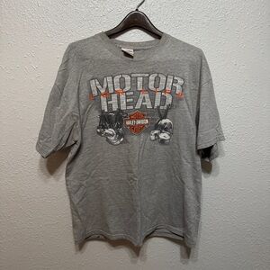 Men’s Xl Harley-Davidson Gray Motor Head Lincoln Nebraska